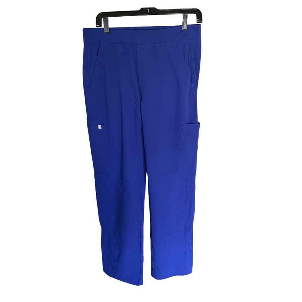 Figs Technical Collection Blue Scrub Pants M 72% Polyester 21% Rayon Womens